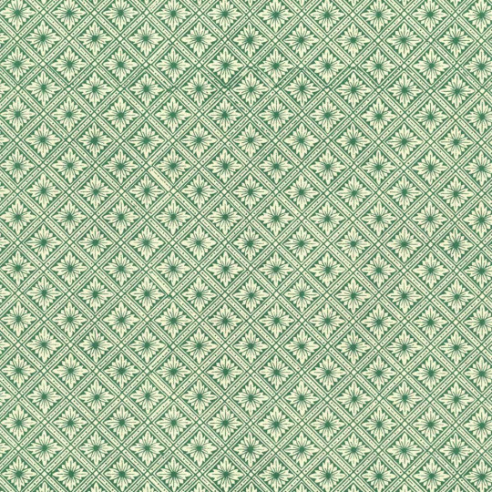 Small Green Star Flower Print Italian Paper ~ Carta Varese Italy